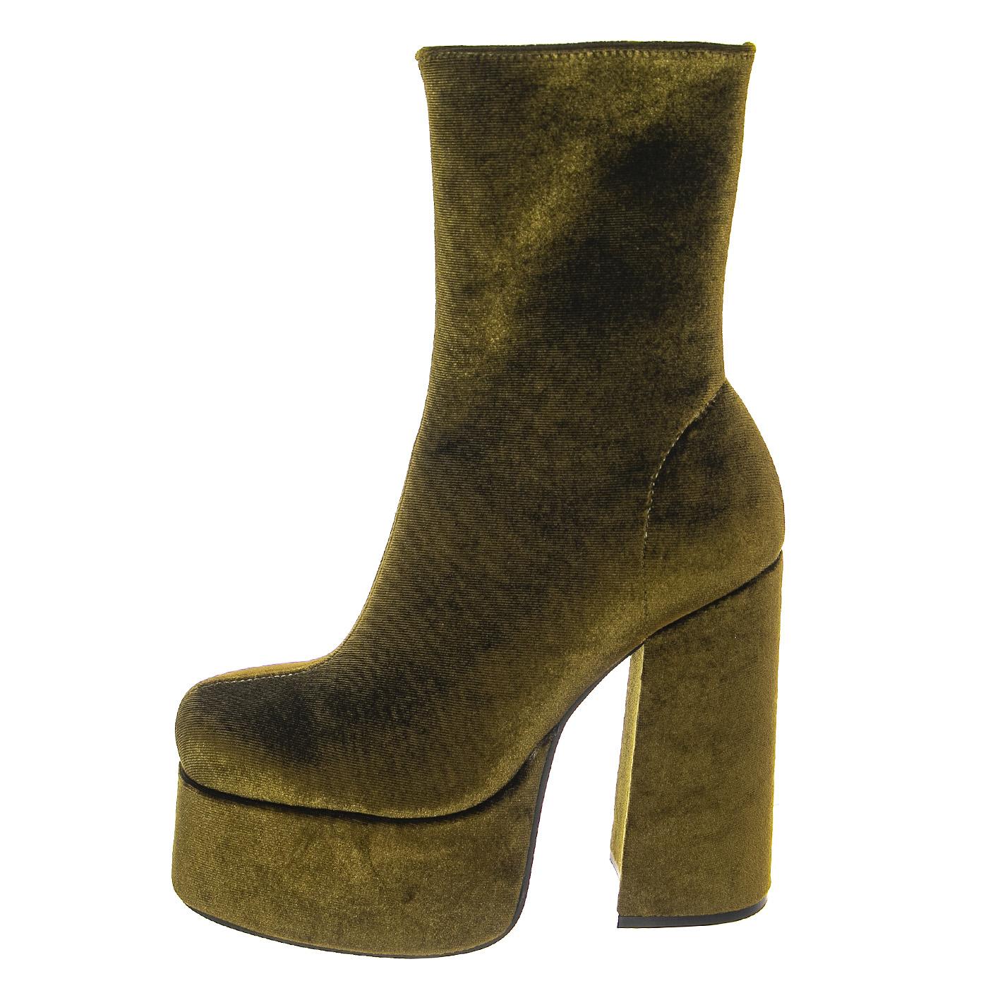 W' Widow Green Velvet - Stivali Donna Verdi JCS5 5 JC 014-GRE  JEFFREY CAMPBELL 