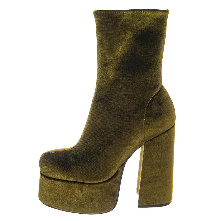 W' Widow Green Velvet - Stivali Donna Verdi JCS5 5 JC 014-GRE  JEFFREY CAMPBELL 