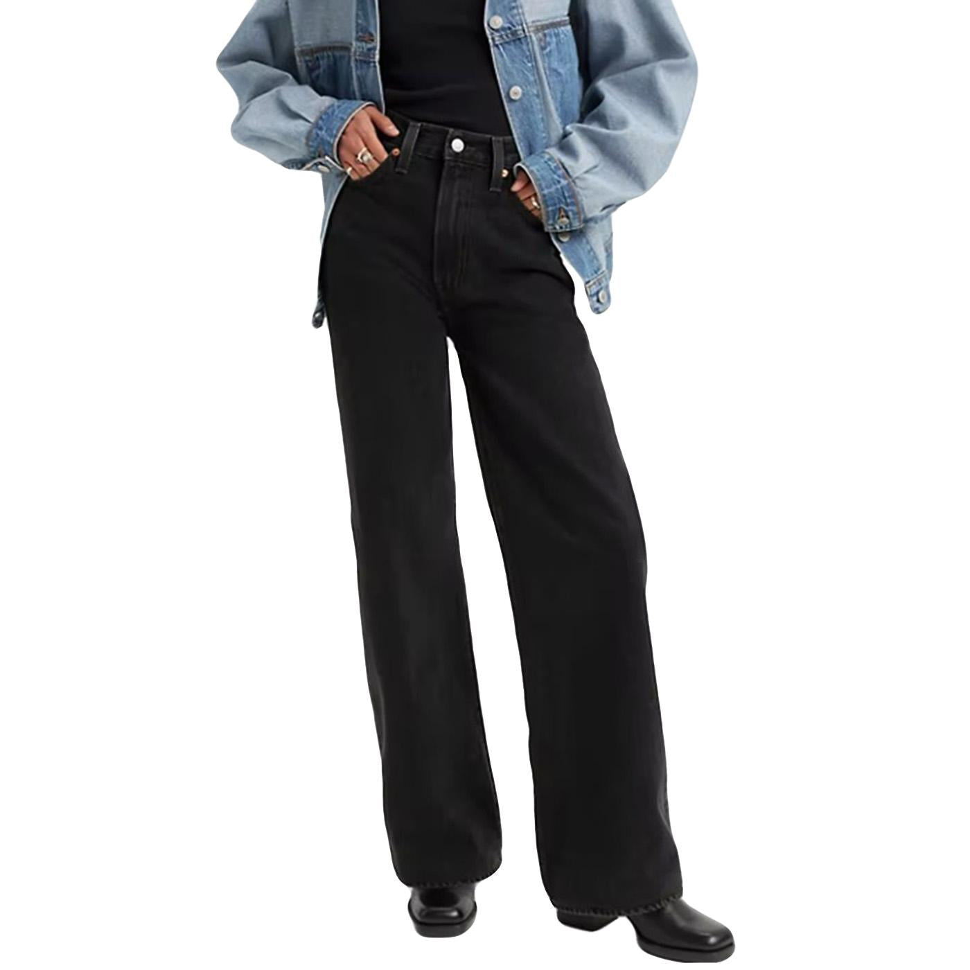 Ribcage Wide Leg H223 Blacks - Pantaloni Donna Neri A6081-0001 . LEVIS 