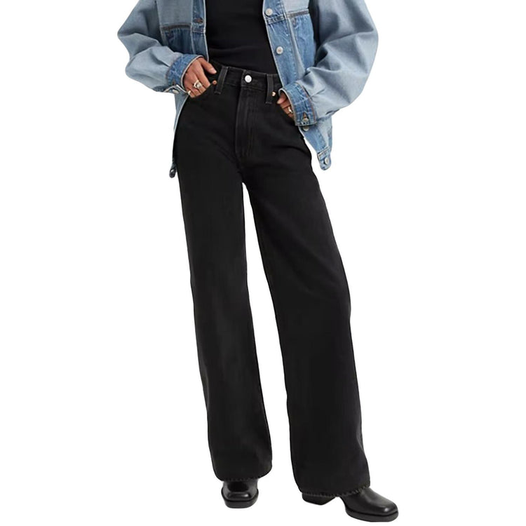 Ribcage Wide Leg H223 Blacks - Pantaloni Donna Neri A6081-0001 . LEVIS 