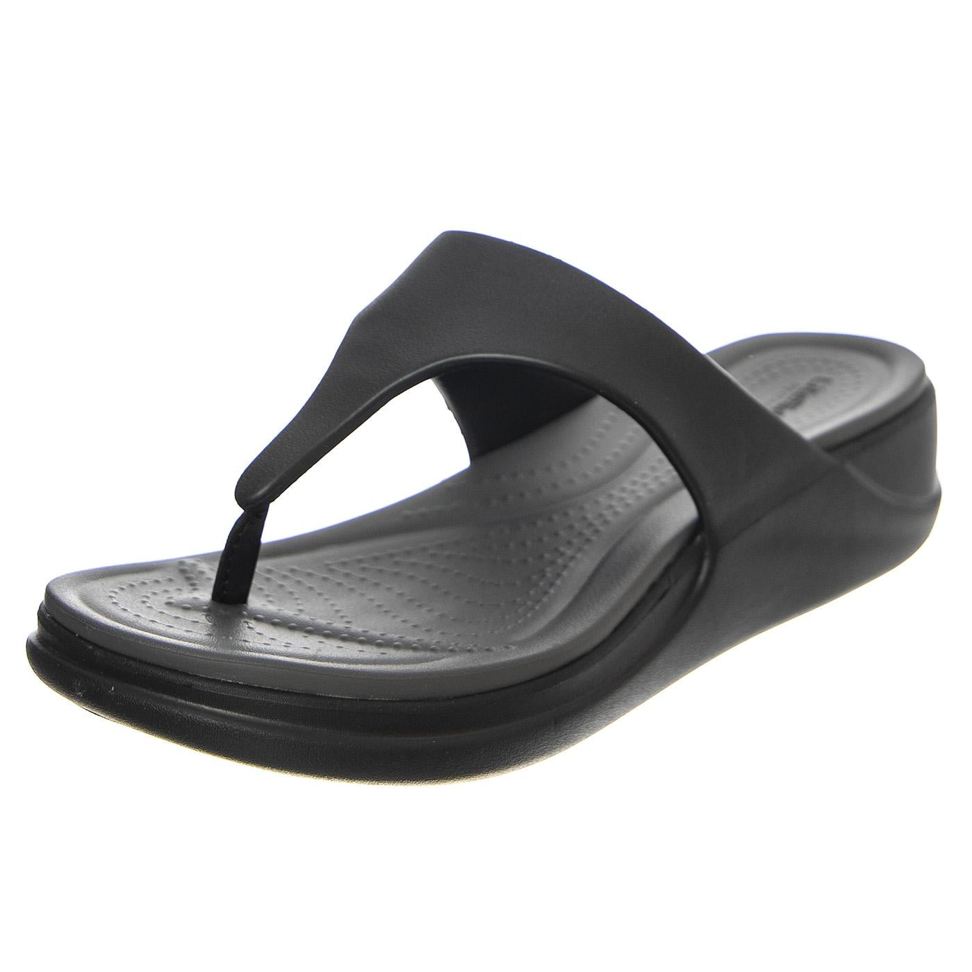 W' Crocs Boca Wedge Flip Black - Ciabatte Infradito Donna Nere CR.207417-BLK  CROCS 