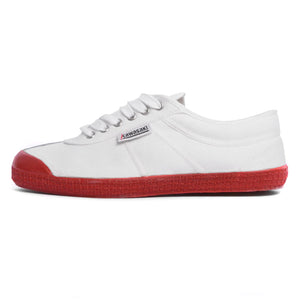 Kawasaki scarpe 2301-30 sneakers canvas tela bianco white suola rossa red 75717_4  KAWASAKI 