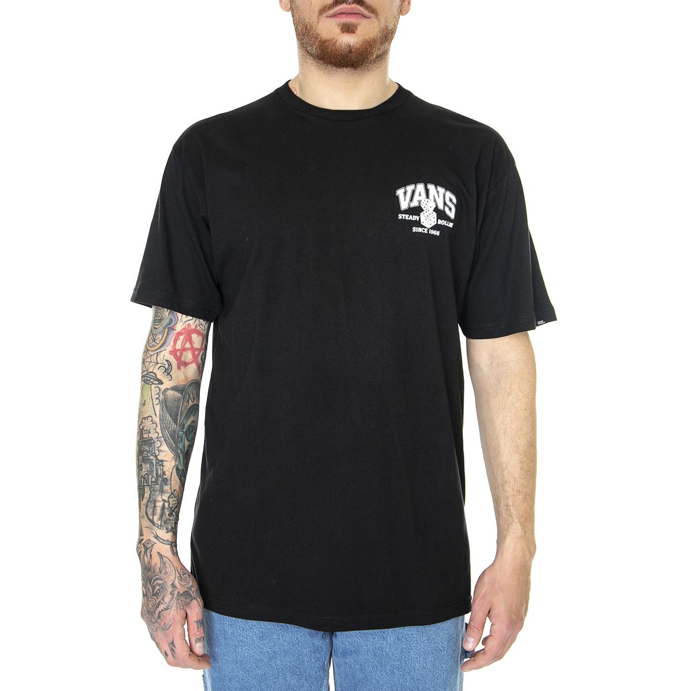 Steady Rollin Black - Maglietta Girocollo Uomo Nera VN00003SBLK1  VANS 