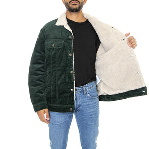 Sherpa Jacket Kelp-L87AQEIN - Giacca Invernale in Velluto Uomo Verde 112321556  LEE 