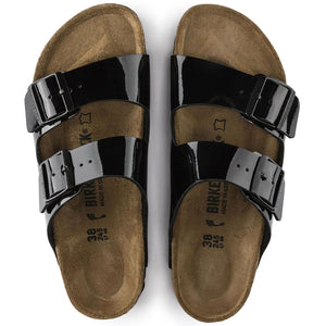 Arizona Birko Flor Sandals - Patent Black - Sandali Donna Neri - Calzata Stretta 1005292  BIRKENSTOCK 