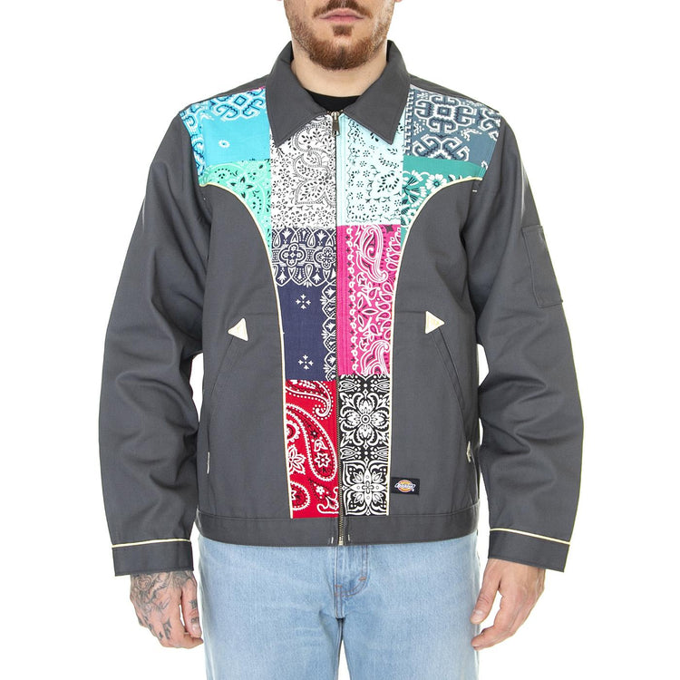 Joe Unlined Eisenhower Charcoal Grey - Giacca Estiva Uomo Grigia / Multicolore DK0A4YUQCH01  DICKIES 