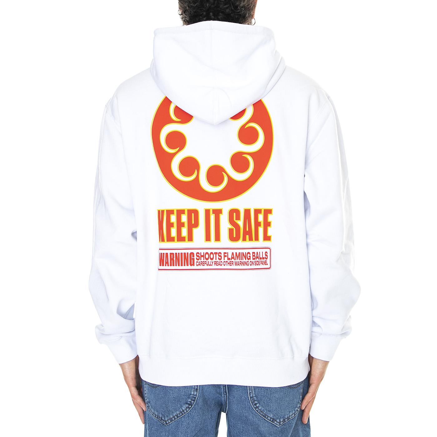Blaster Hoodie White - Felpa con Cappuccio Uomo Bianca 22WOSH22-WHITE  OCTOPUS 