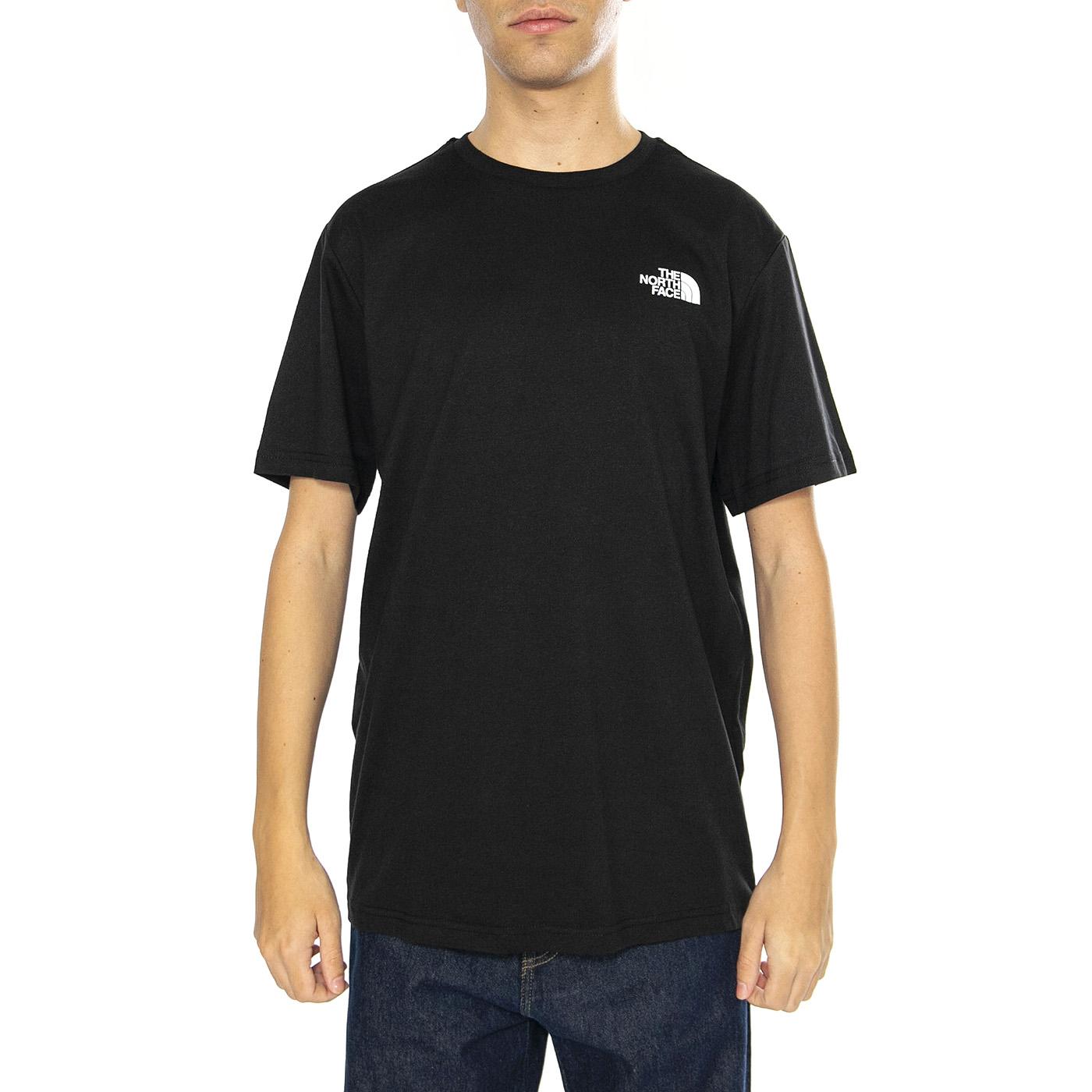 M S/S Redbox Tee TNF Black - Maglietta Girocollo Uomo Nera NF0A87NPJK31  THE NORTH FACE 