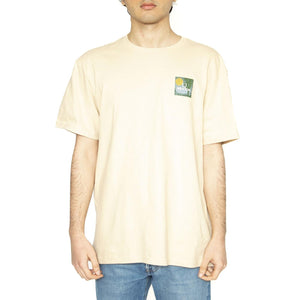 Alpha Square S/S STT - Maglietta Girocollo Uomo Beige 16428-CROWG  BRIXTON 