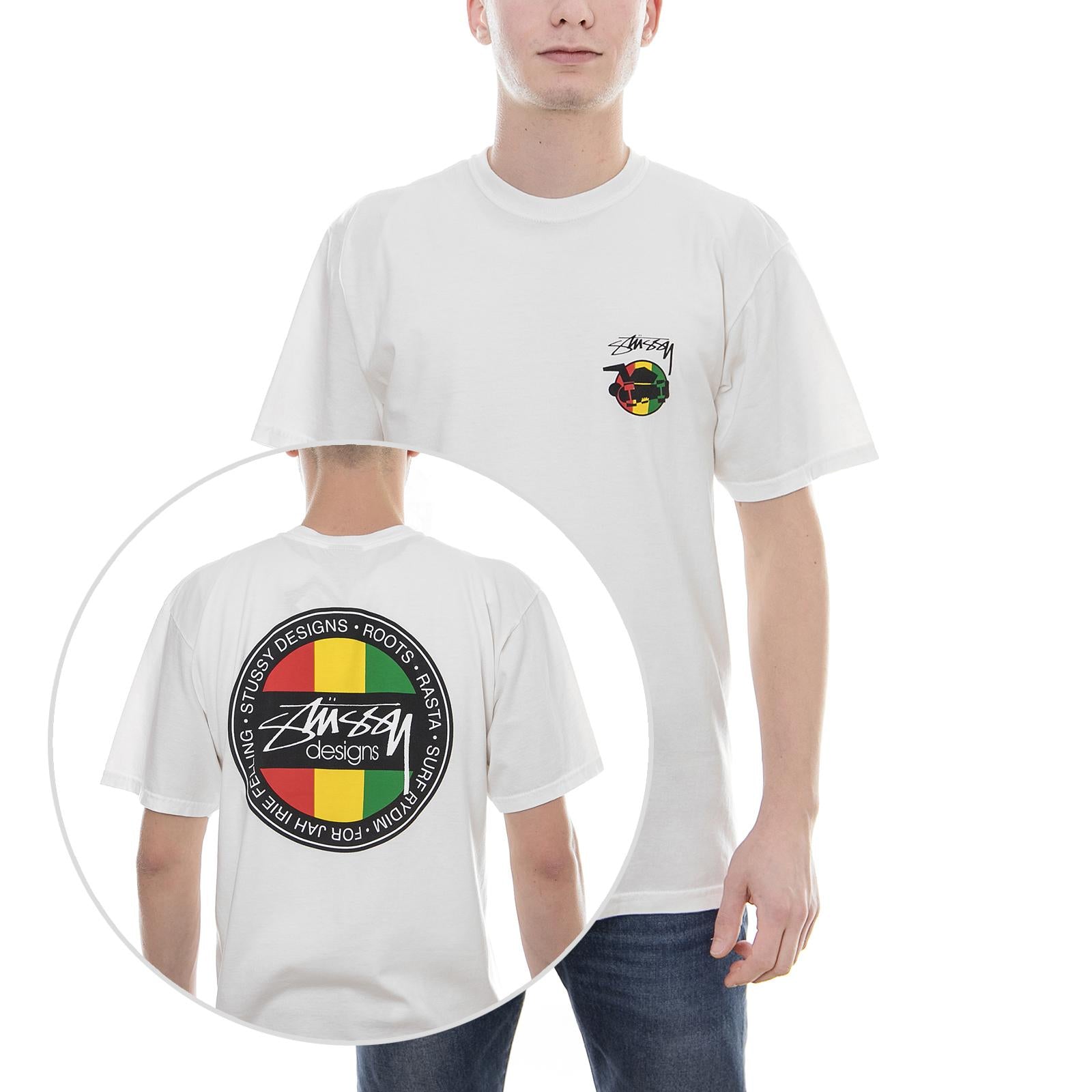 RASTA SK8 PIG. DYED TEE NATURAL 1904239-NATL . STUSSY 