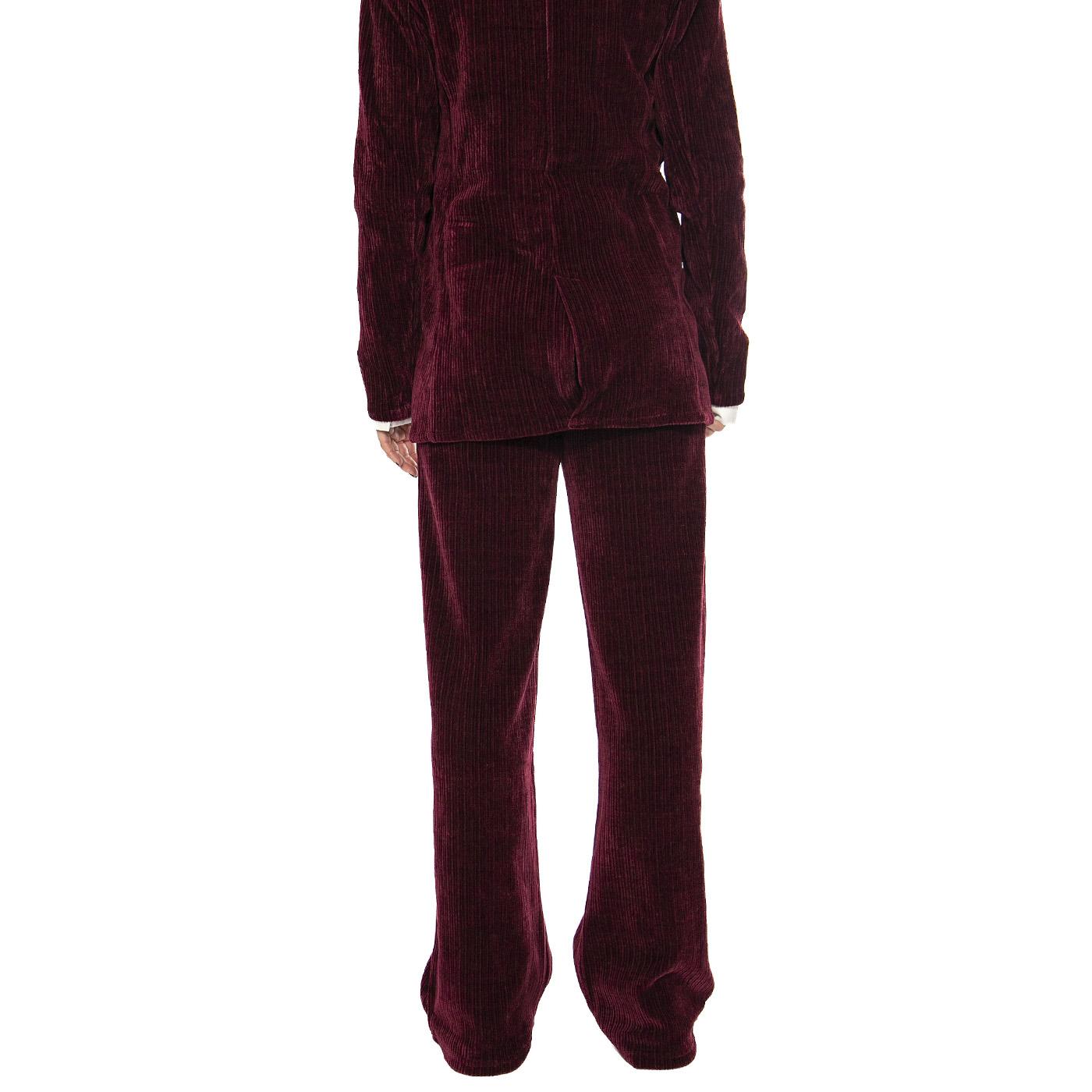 Pantalón de traje pana de terciopelo burdeos - Pantalone Donna Bordeaux 43W/11235  WILD PONY 