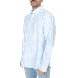 M' Brewer Wide Stripe - Camicia Uomo Blu F4WSD027-468  FARAH 