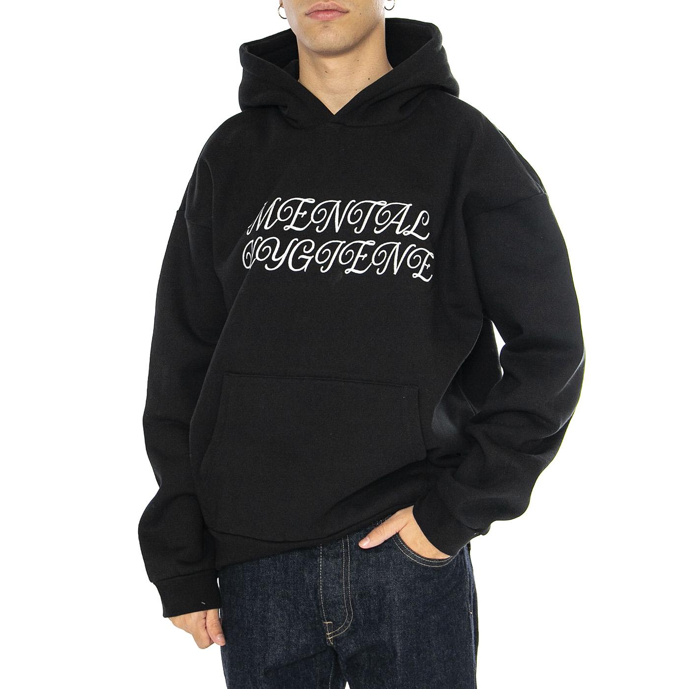 Mental Hygiene Extra Heavy Hood II Fleece Black - Felpa Uomo Nera 112470232-BLACK  OBEY 