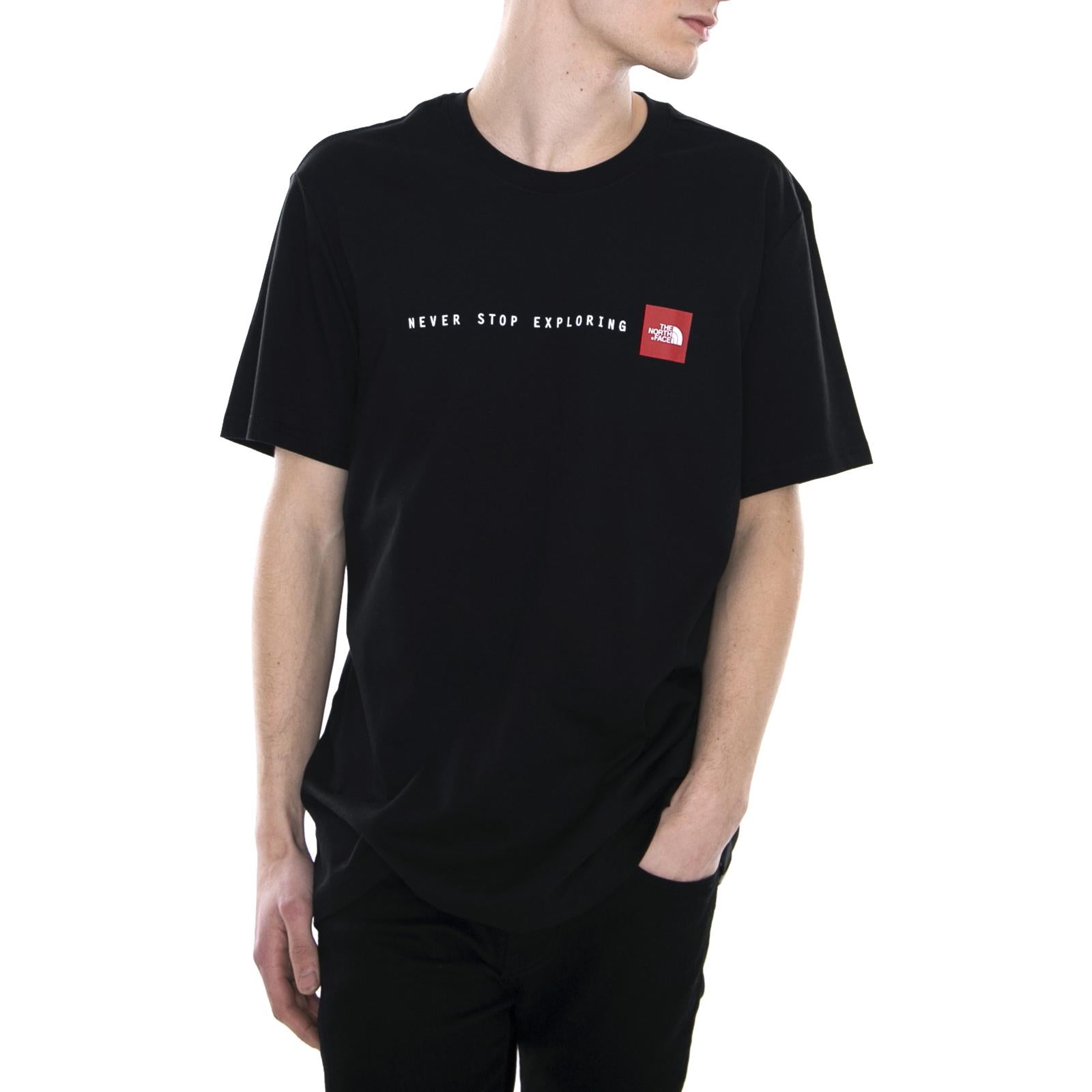 M S/S NSE Tee - Maglietta Girocollo Uomo Nera / Tnf Black T92TX4JK3  THE NORTH FACE 