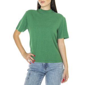 Clover Green Hemp Aidin T-Shirt - Maglietta Girocollo Donna Verde WTS00333  THINKING 