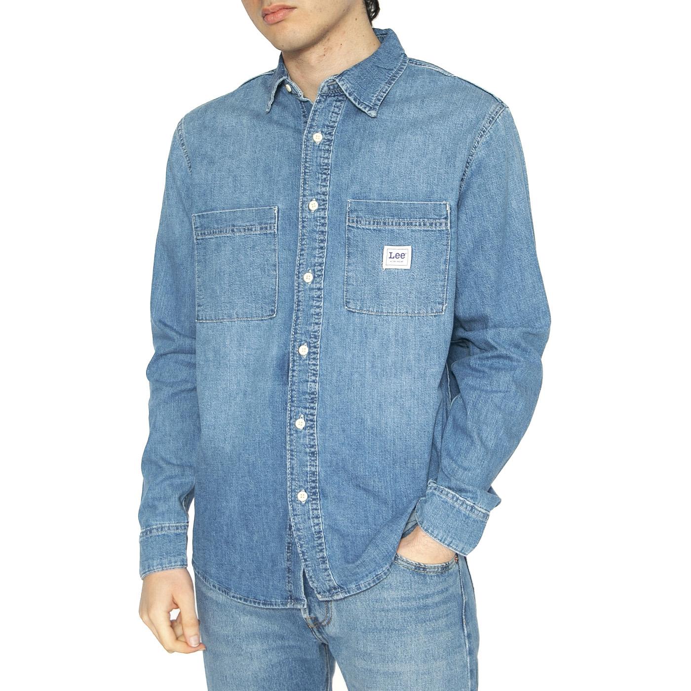 Workwear Shirt 2_0 Mid Denim - Camicia Denim Jeans Uomo Blu 112364148  LEE 