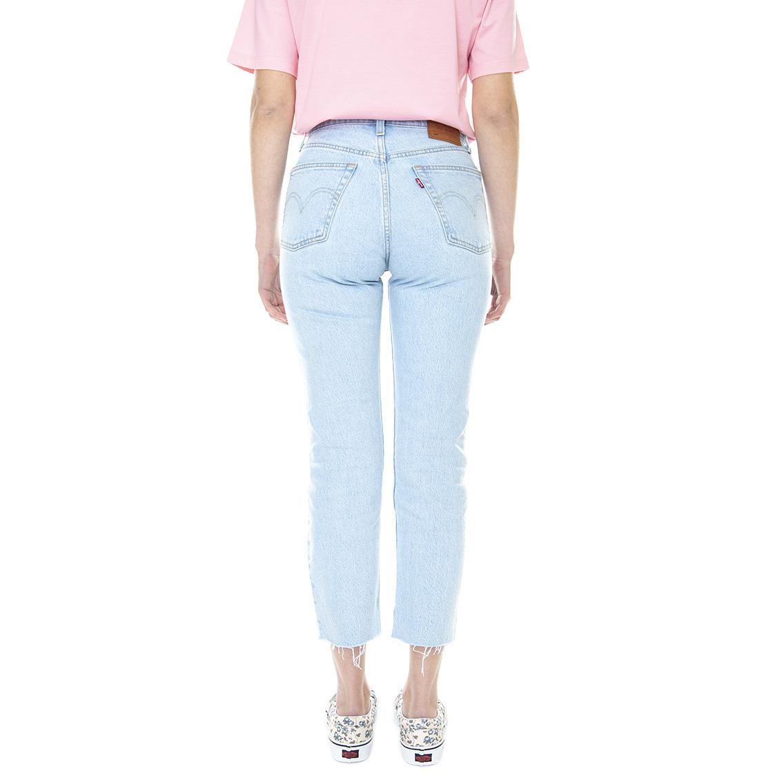 501 Crop Samba Goal - Denim Jeans Donna Blu Chiaro / Worn In 36200-0180  LEVIS 