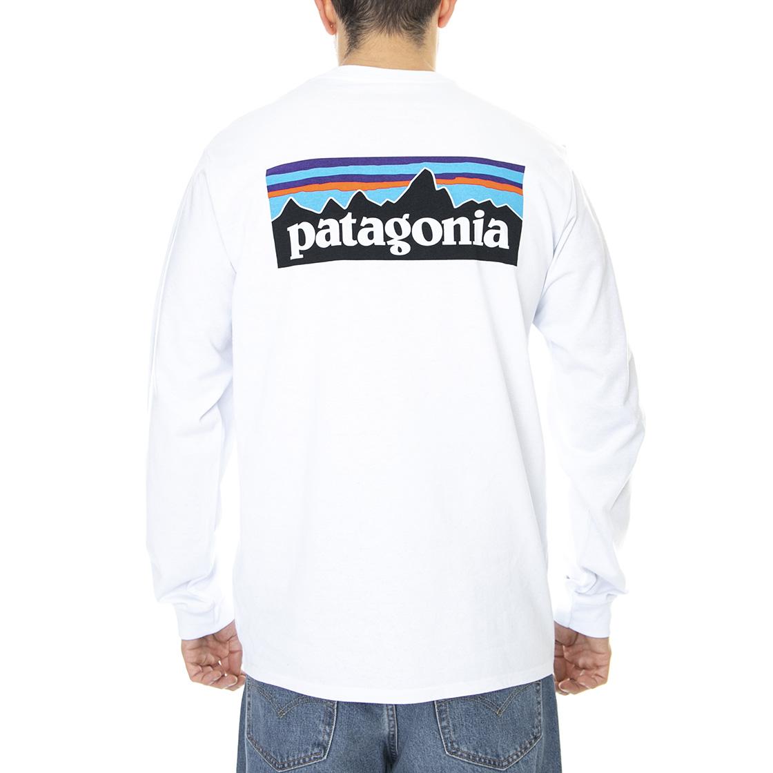P-6 Logo Responsibili-Tee - Maglietta Girocollo Maniche Lunghe Uomo Bianca 38518-WHI  PATAGONIA 