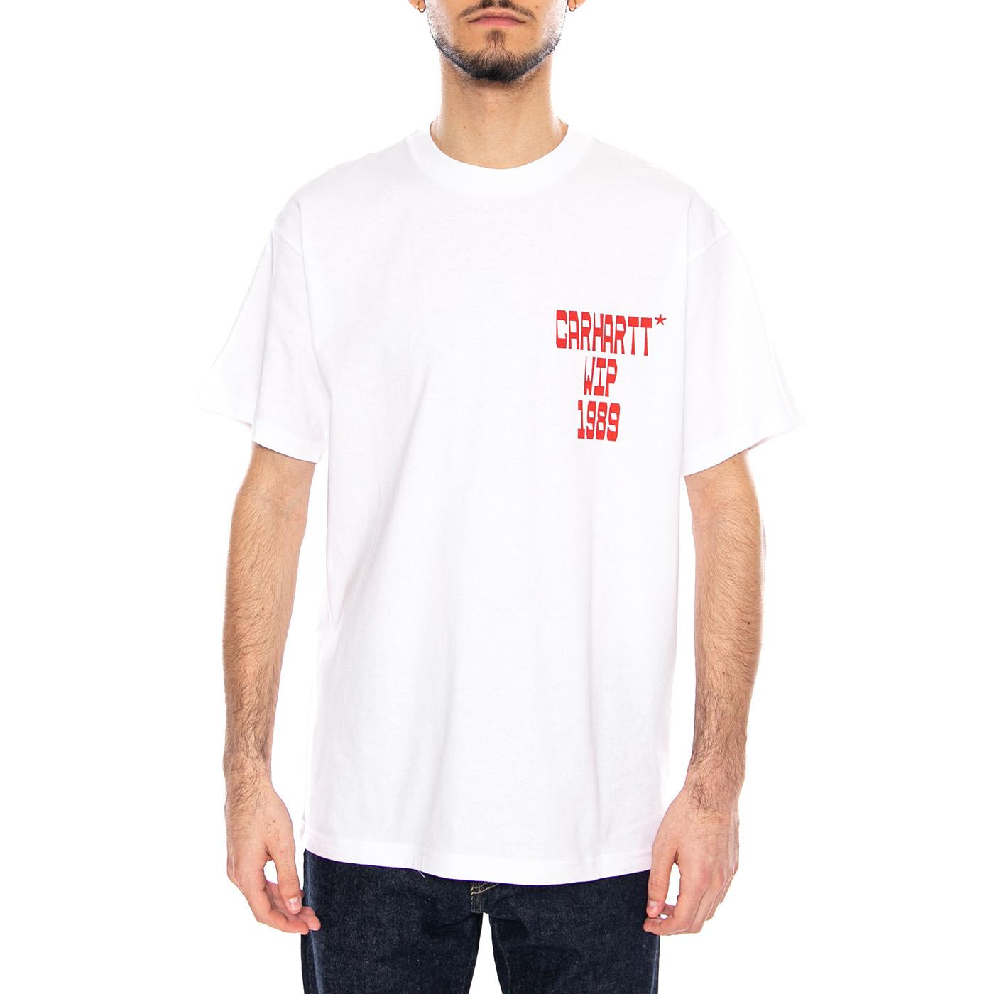 S/S Blocks T-Shirt White - Maglietta Girocollo Uomo Bianca I036231 02XX CARHARTT WIP 