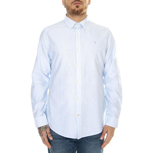 Striped Oxtown Tailored Shirt Sky Blue - Camicia Uomo Blu SS24-MSH5303-BL32  BARBOUR 