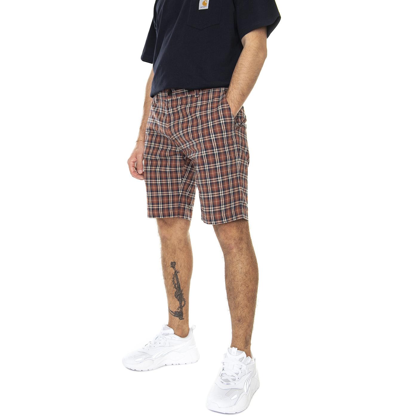 Heritage Check Short Brick Red - Bermuda Uomo Rossa / Multicolore 67214-938  BEN SHERMAN 