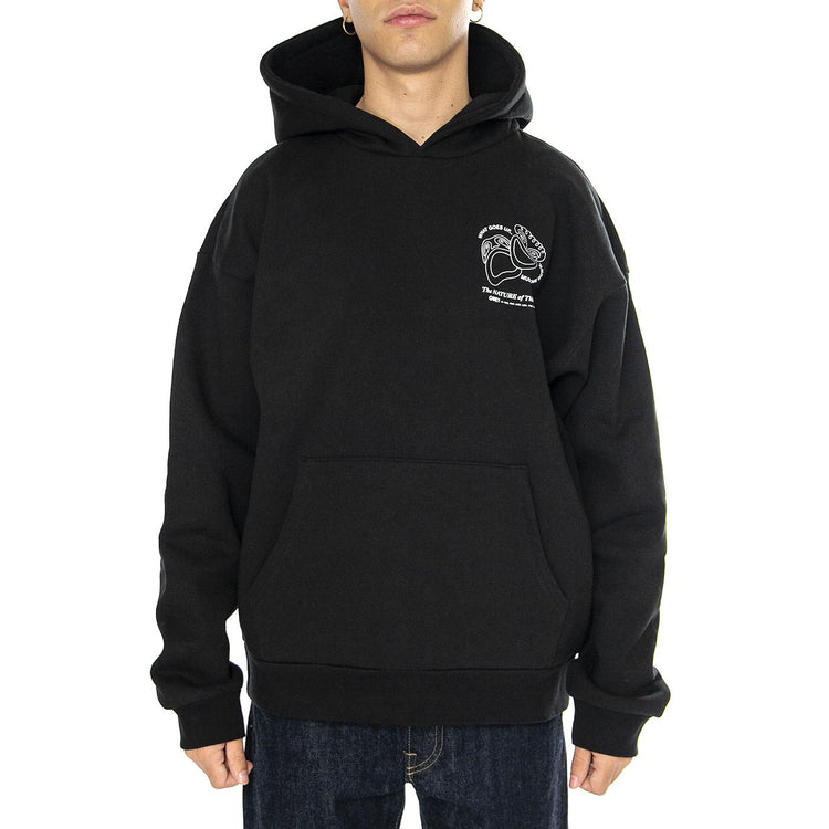 Nature Extra Heavy Hood Fleece Black - Felpa Uomo Nera 112470230-BLACK  OBEY 