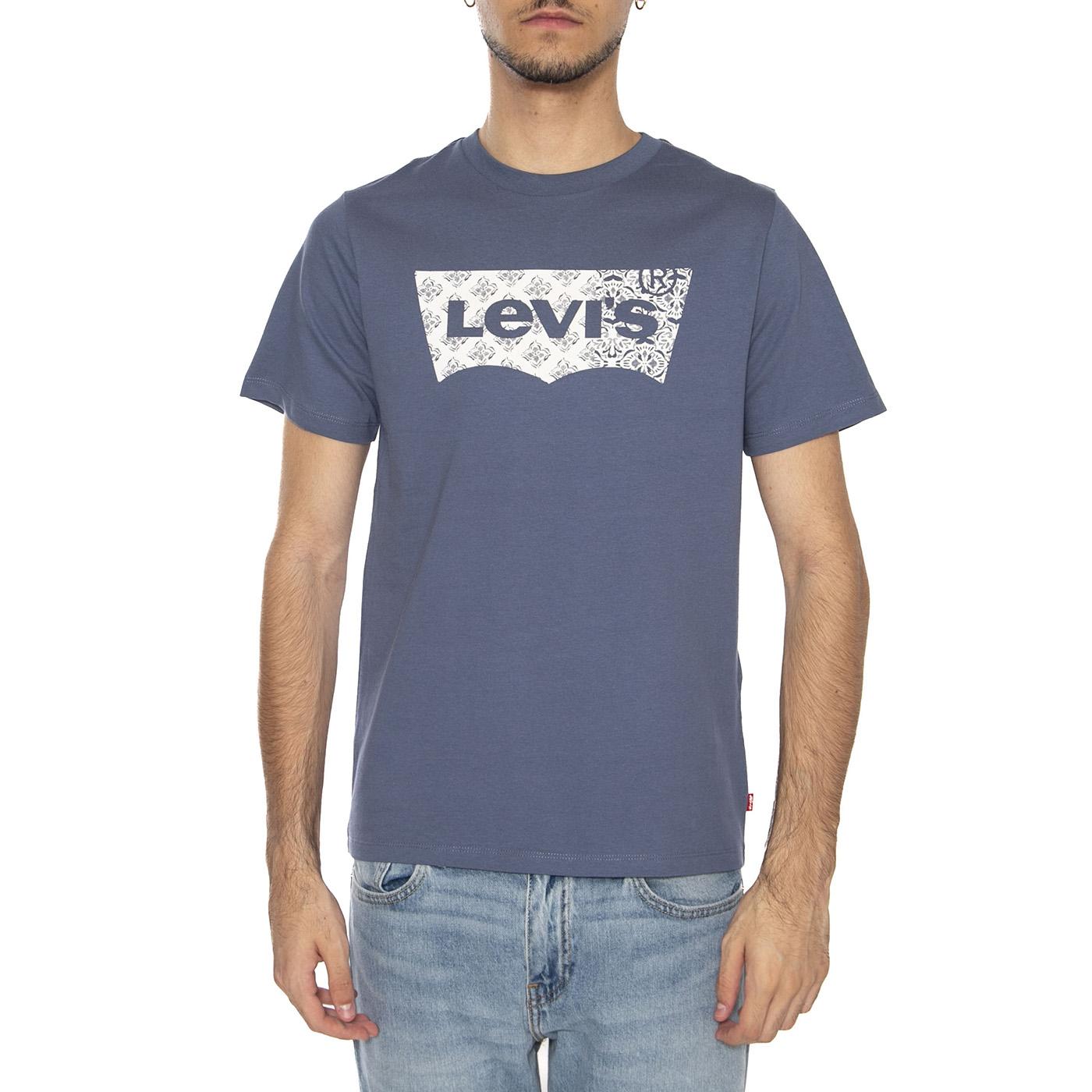 Classic Graphic Tee Blue - Maglietta Girocollo Uomo Blu 22491-1812  LEVIS 