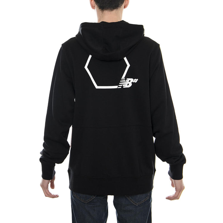 Apparel Numeric Fleece Zip Black Cottone - Felpa NBMJ81570BK  NEW BALANCE 