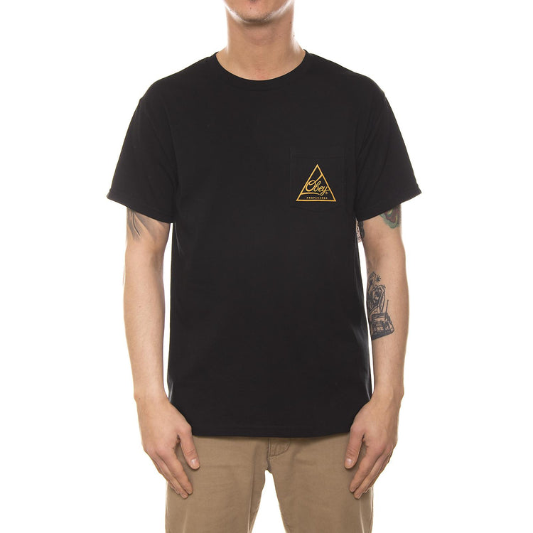 NEXT ROUND 2 PREMIUM POCKET S/S TEE BLACK/GOLD 165371005-BLG  OBEY 