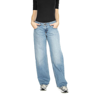 Low Loose Med Indigo Worn In - Pantaloni Denim Jeans Donna Blu A5566-0005  LEVIS 