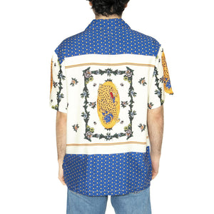 Bunker R Fiesta S/S WVN - Camicia Maniche Corte Uomo Multicolore 01399-MXCJG . BRIXTON 