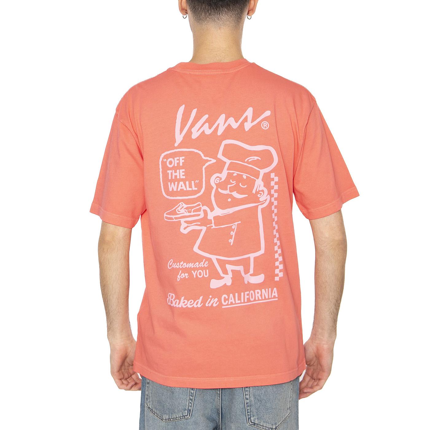 66 Baked In Loose SS Porcelain Rose - Maglietta Girocollo Uomo Rosa VN000NTSD6Z1  VANS 