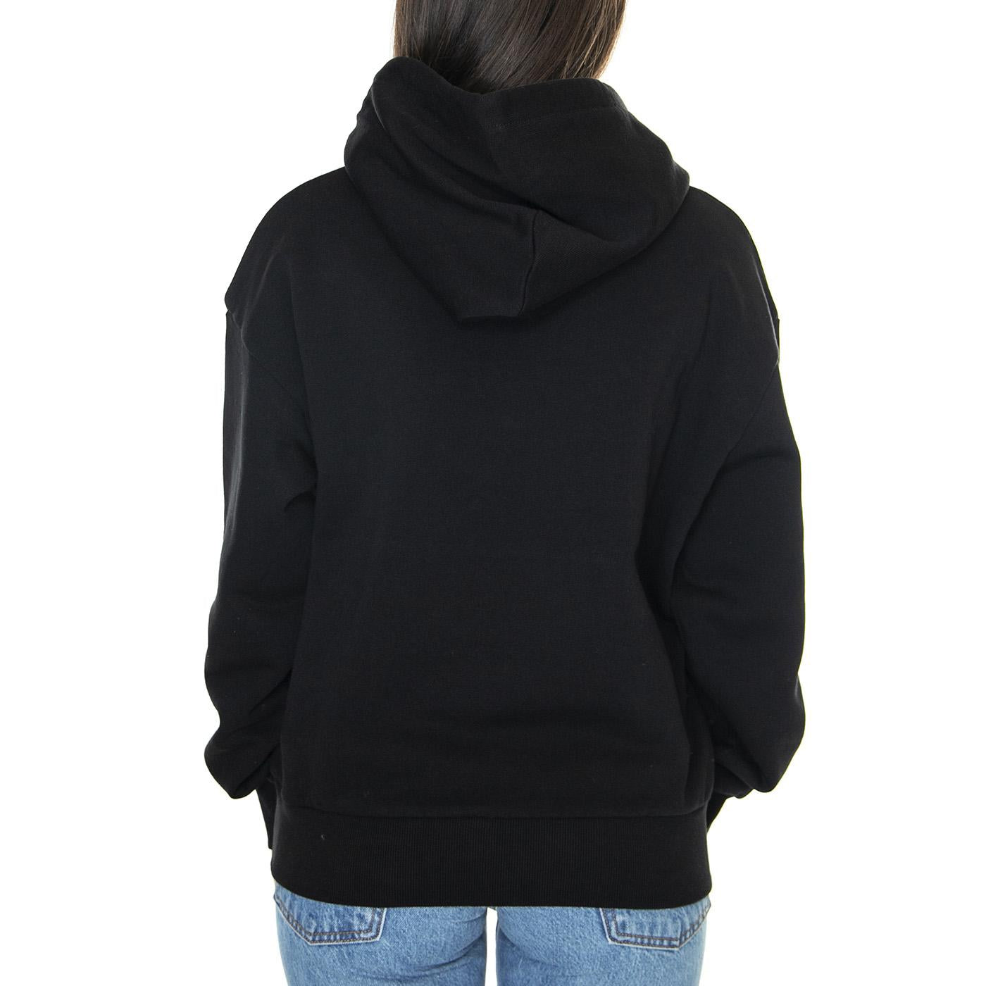 W' Hooded Casey Sweatshirt Black / Silver - Felpa con Cappuccio Donna Nera I032644.0M4XX  CARHARTT WIP 