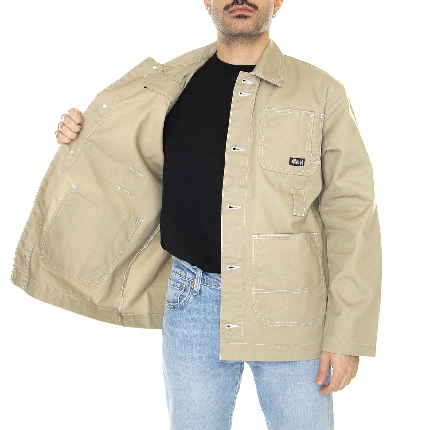 Leo x Dickies Jacket Khaki - Giacca Estiva Uomo Beige DK0A4XXOKHK1  DICKIES 