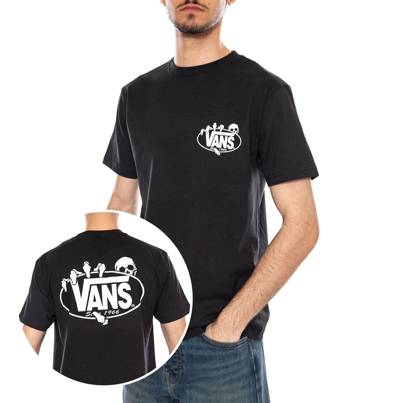 SHOW OFF SS TEE BLACK - Maglietta Girocollo Uomo Nera VN000SWT BLK1 VANS 