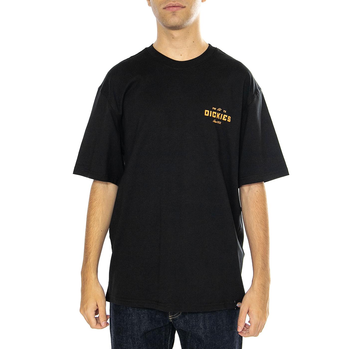 Dickies Emblem Tee SS Black - Maglietta Girocollo Uomo Nera DK0A863EBLK1  DICKIES 