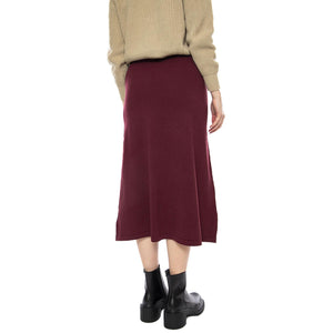 Falda Midigonna Bordeaux -- Gonna Lunga Donna 53W/10601 Burgundy WILD PONY 