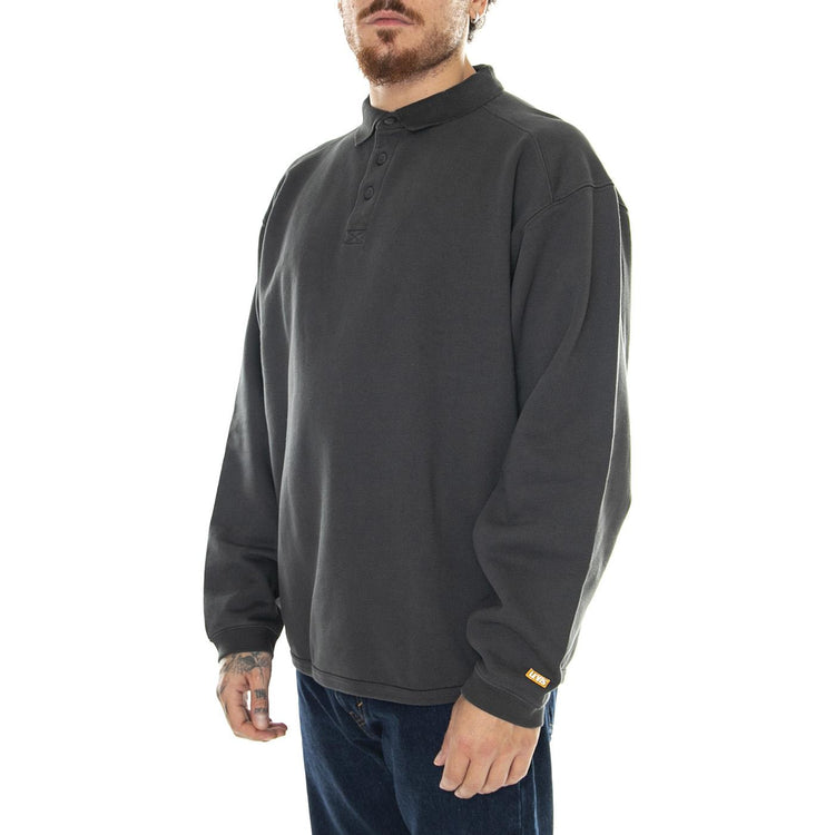 M' Mori Rugby Sweatshirt Pirate Black - Felpa Polo Uomo Grigia A5734-0001  LEVIS 