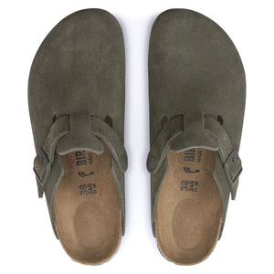 Boston thyme, Suede Leather - Sandali Uomo Verdi 1024714  BIRKENSTOCK 