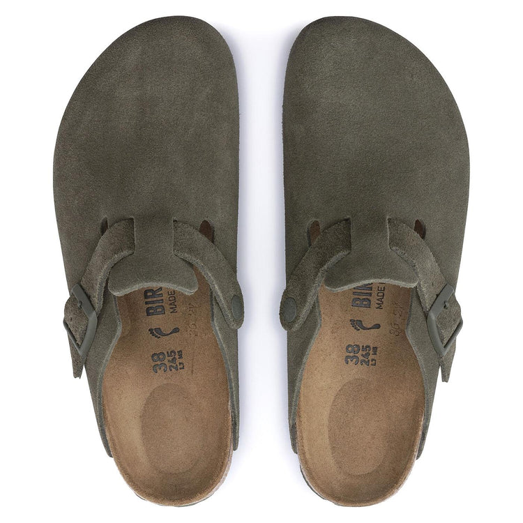 Boston thyme, Suede Leather - Sandali Uomo Verdi 1024714  BIRKENSTOCK 