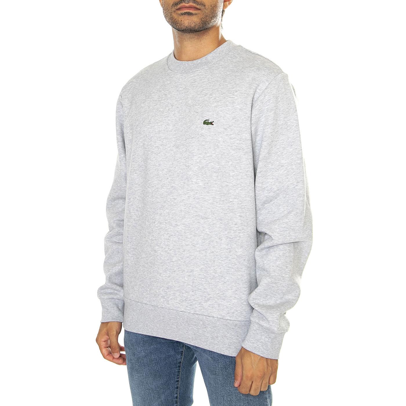 Sweatshirt SH9608-CCA - Felpa Girocollo Uomo Grigia SH9608-CCA  LACOSTE 