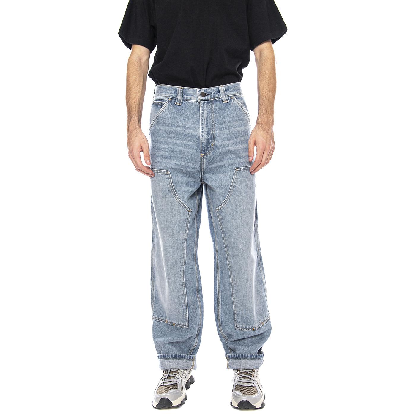 OG Double Knee Pant Blue - Pantaloni Denim Jeans Uomo Blu I035797.01UR . CARHARTT WIP 