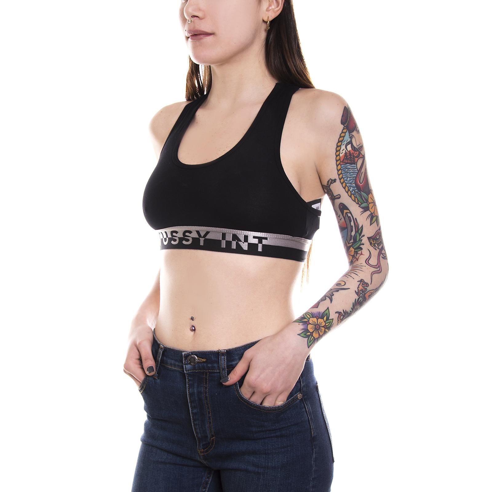 METALLIC X BACK TOP BLACK 213049-BLACK  STUSSY 