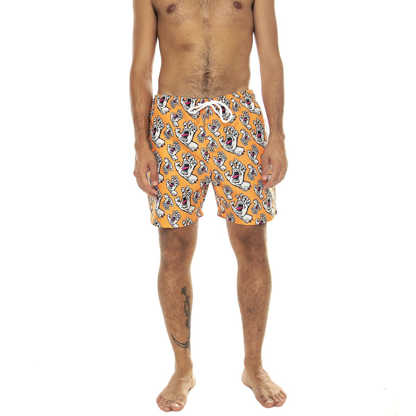 Hands All Over Apricot - Costume da Bagno Uomo Multicolore SCA-SHR-5042  SANTA CRUZ 