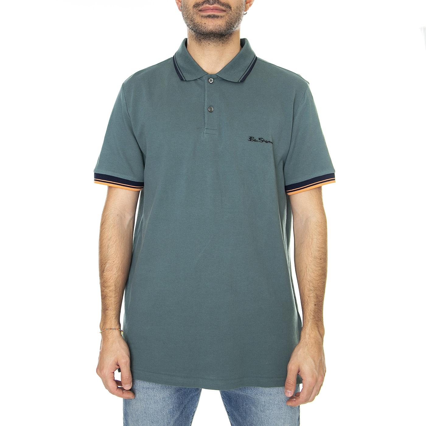 Signature Polo Jade - Polo Uomo Verde 59310-657  BEN SHERMAN 