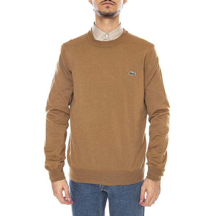 Pullover DPC Brown - Maglione Girocollo Uomo Marrone AH3225-DPC  LACOSTE 