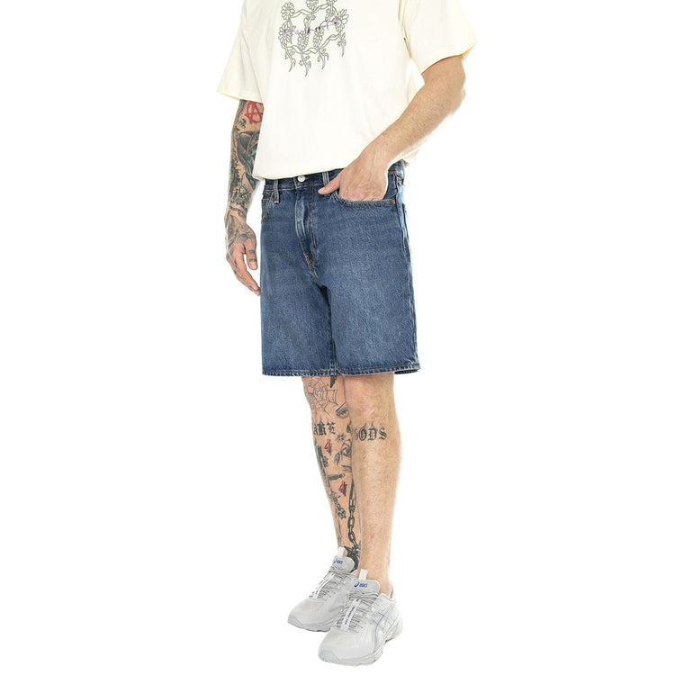 468 Stay Loose Shorts Picnic&Friends Dark Indigo Worn In - Bermuda Denim Jeans Uomo Blu A8461-0005  LEVIS 