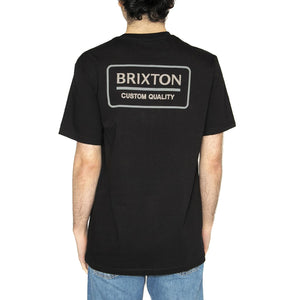 Palme Proper S/S STT - Maglietta Girocollo Uomo Nera 16616-BKOFB  BRIXTON 