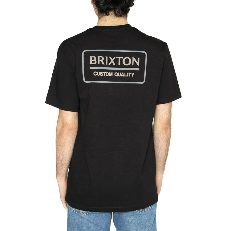 Palme Proper S/S STT - Maglietta Girocollo Uomo Nera 16616-BKOFB  BRIXTON 