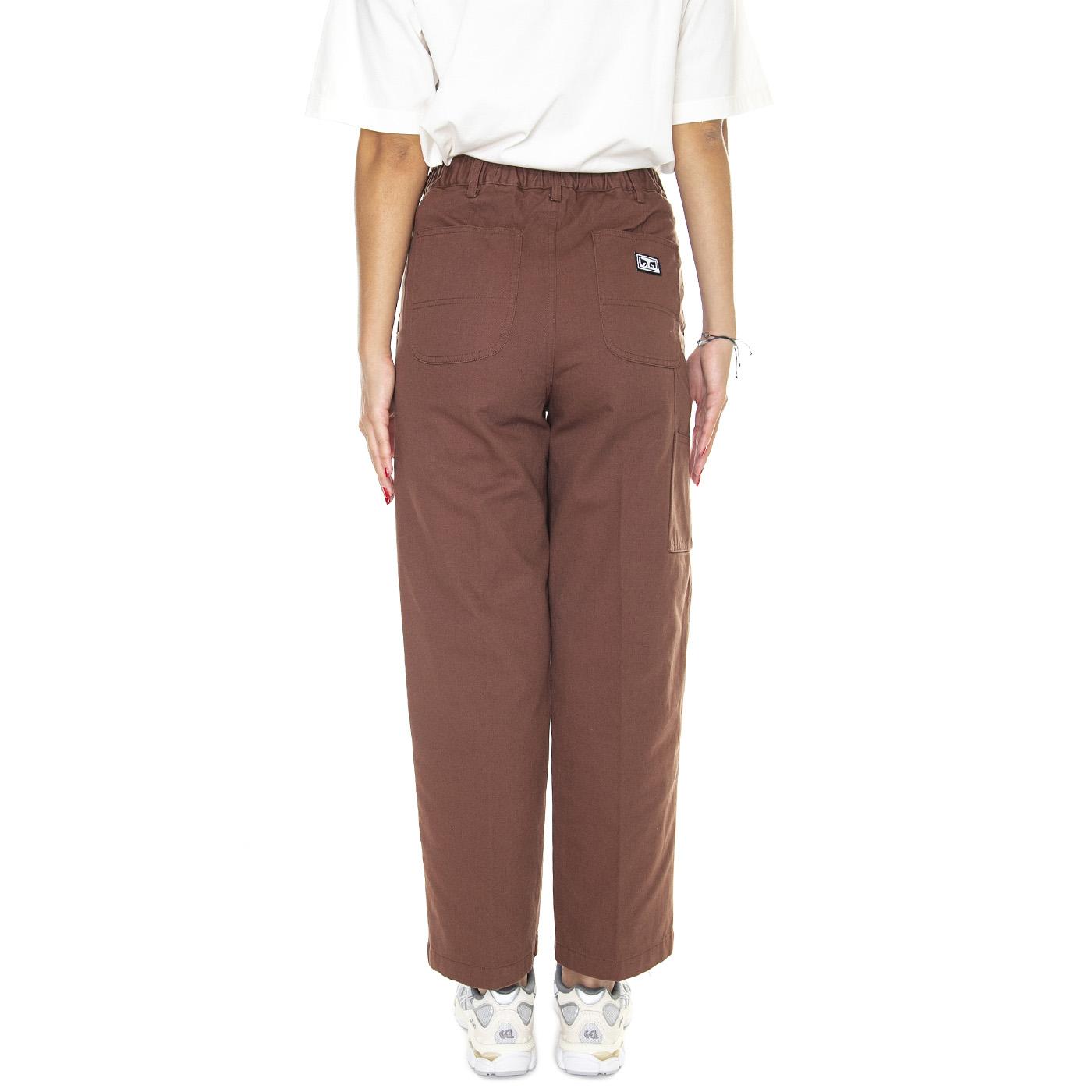 Brighton Carpenter Pant Sepia - Pantaloni Velluto Donna Marroni 242020087-SEP  OBEY 